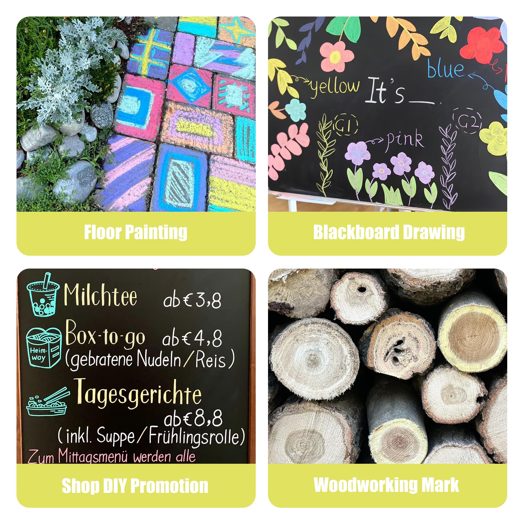 🎨 Reusable Sidewalk Chalk Paint Brushes for Kids 🖌️ – Multicolor Washable Brushes with Liquid for DIY Outdoor Art & Fun 🌈