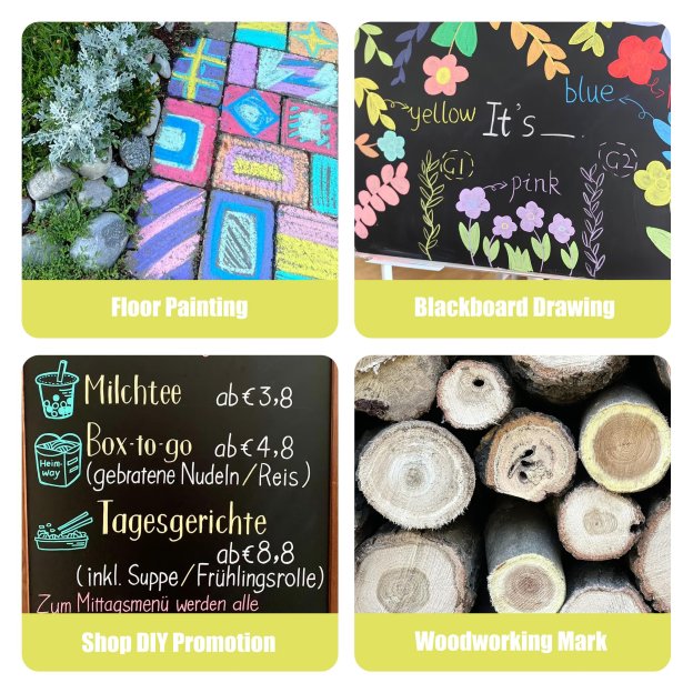 🎨 Reusable Sidewalk Chalk Paint Brushes for Kids 🖌️ – Multicolor Washable Brushes with Liquid for DIY Outdoor Art & Fun 🌈