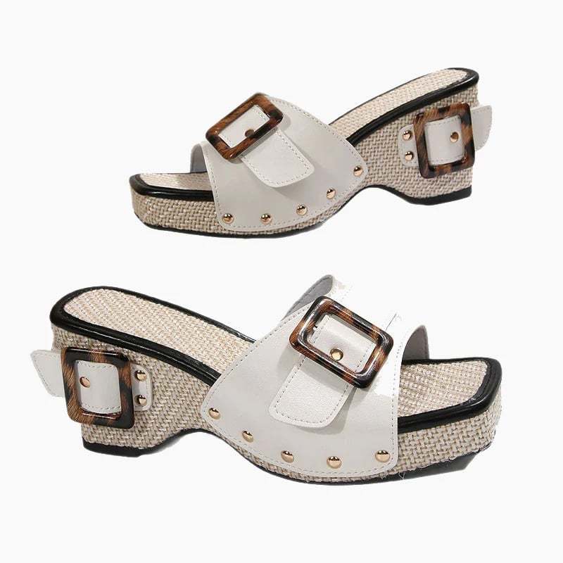 2025 Summer promotion🩴✨Women's wedge sandals with studded straps✨