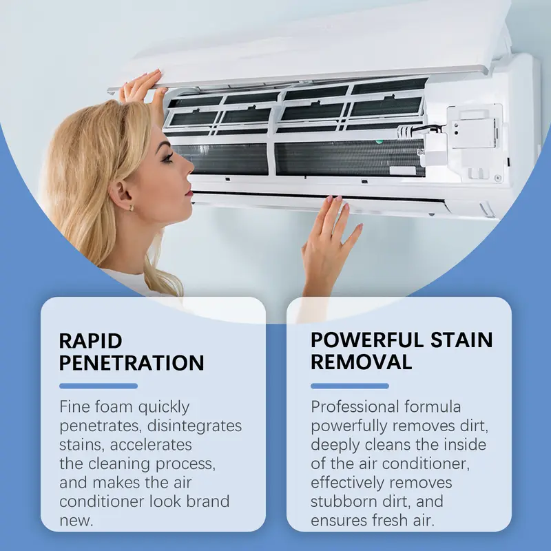 💨 Fast & Easy Air Conditioner Cleaner – No Dismantle ✅ Odorless Foam Deep Clean for Home AC