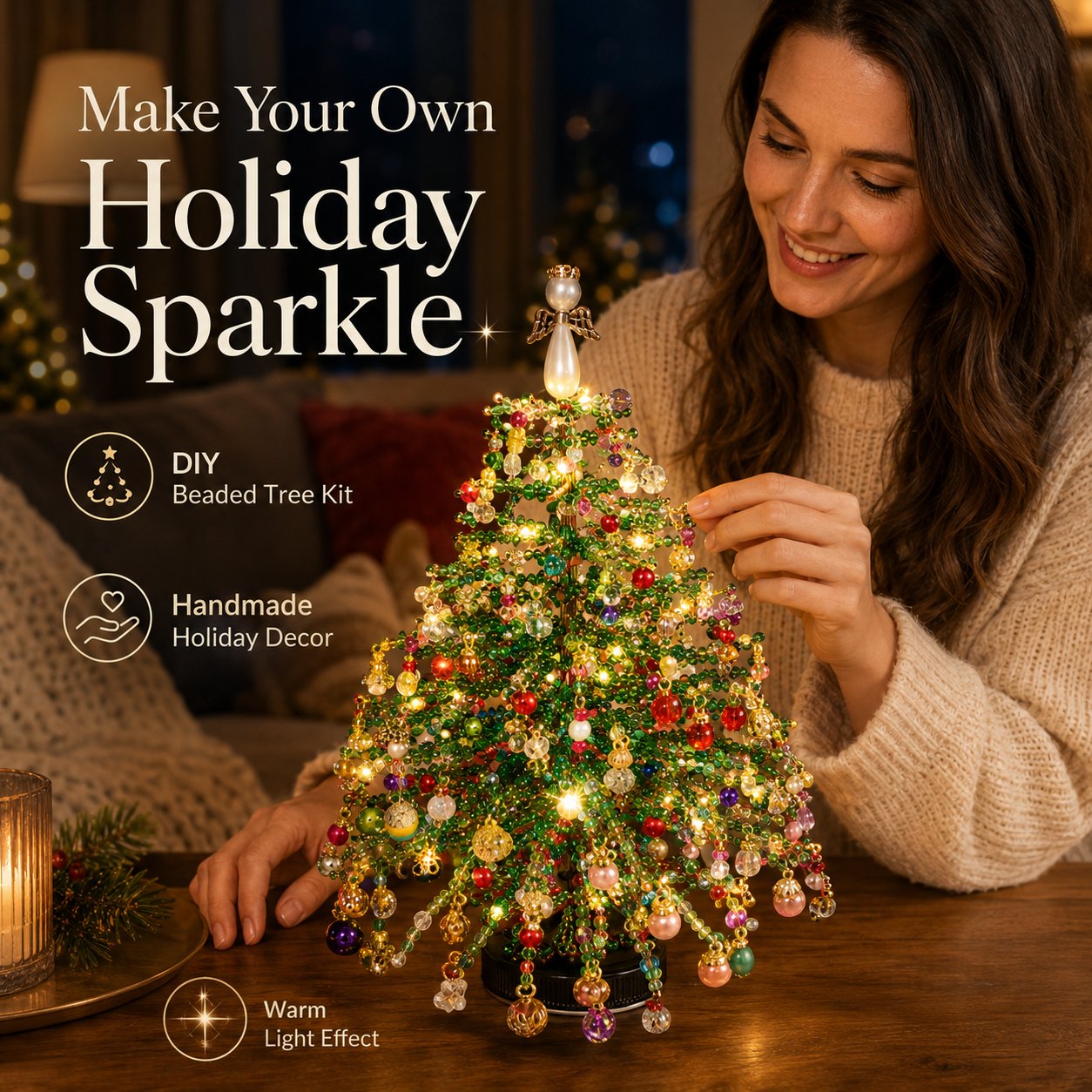 DIY Beaded Christmas Tree Kit