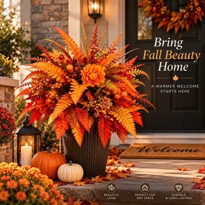 Autumn Harvest Floral Garden Stake Arrangement