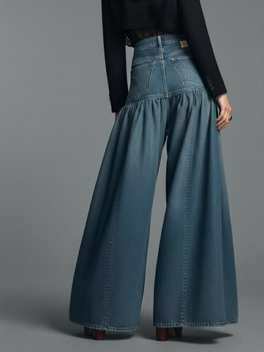 Relaxed Casual Wide-leg Jeans — Comfort Meets Classic Denim
