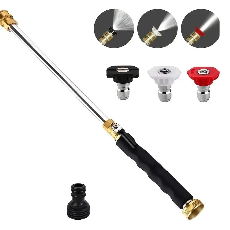 🔫 💦 High-pressure water gun – 3 interchangeable nozzles, durable aluminium alloy & powerful ✨ 🚗