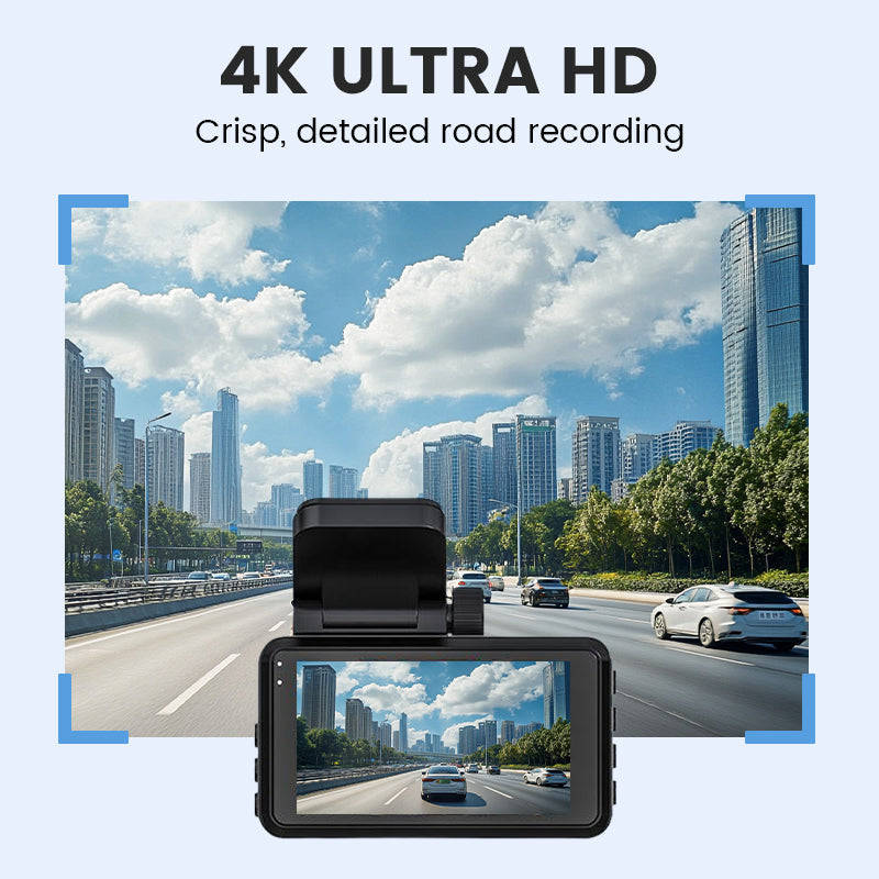 ✨4K Ultra HD dash cam with night vision🚗Wi-Fi and loop recording for continuous monitoring🌙
