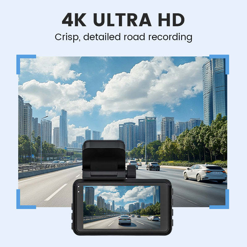 ✨4K Ultra HD dash cam with night vision🚗Wi-Fi and loop recording for continuous monitoring🌙