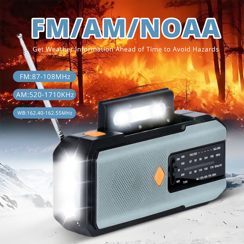 🥳2026 HOT SALE🥳 🔥Solar Hand-Crank Emergency Weather Radio