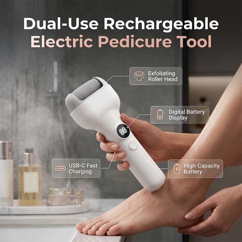 🥳2026 HOT SALE🥳💞50K+ SOLD!🦶🧠Smart Electric Pedicure Tool – Pressure sensor auto‑stops if too firm. Removes calluses gently, protects delicate skin. A safe home pedicure! 🛡️✨