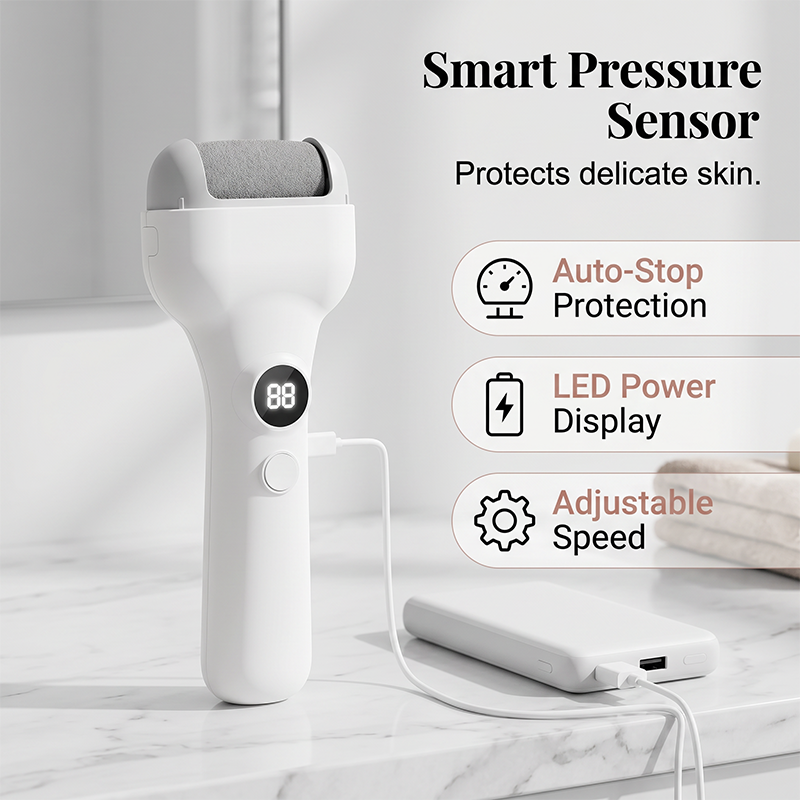 🥳2026 HOT SALE🥳💞50K+ SOLD!🦶🧠Smart Electric Pedicure Tool – Pressure sensor auto‑stops if too firm. Removes calluses gently, protects delicate skin. A safe home pedicure! 🛡️✨