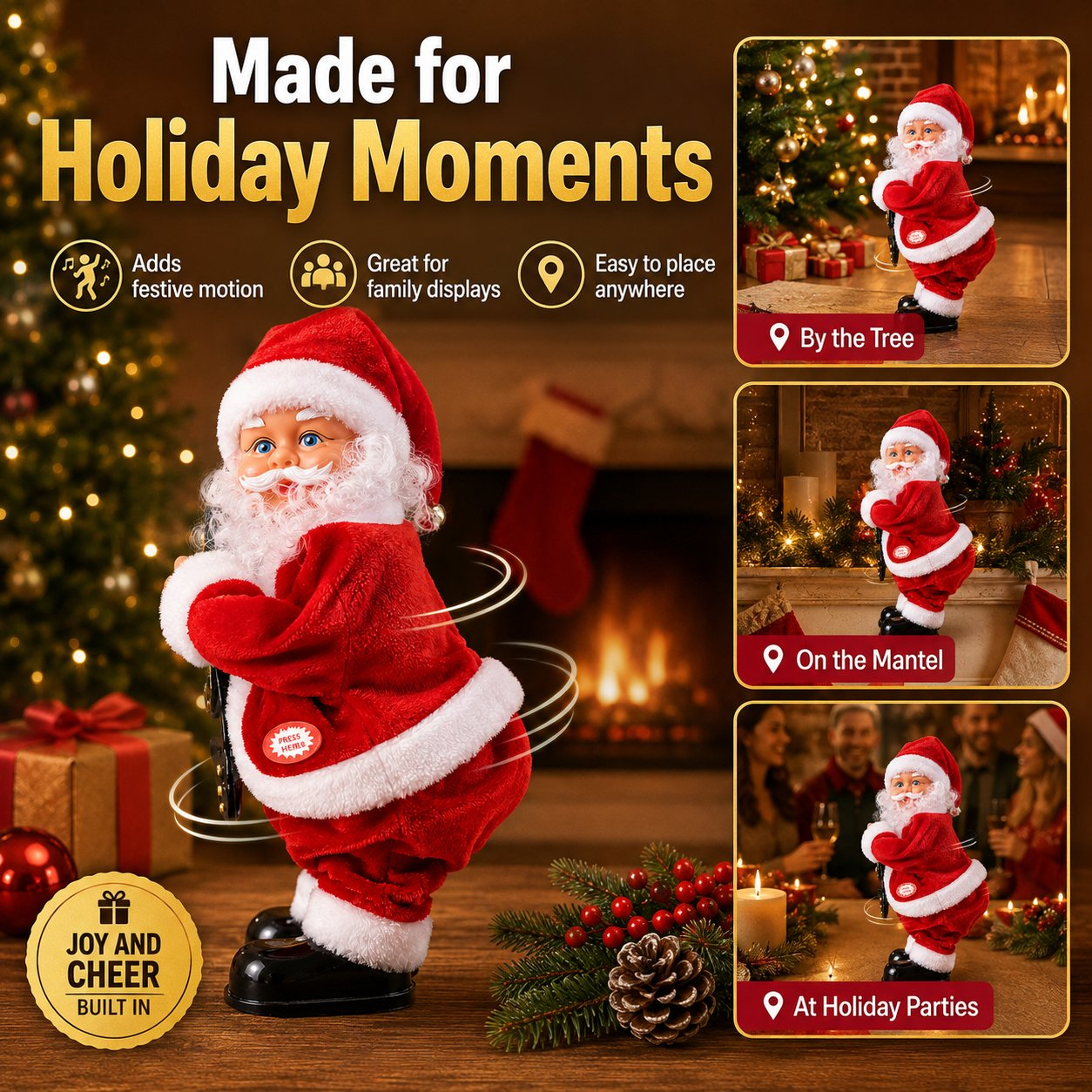 Dancing Santa Claus Toy with Music
