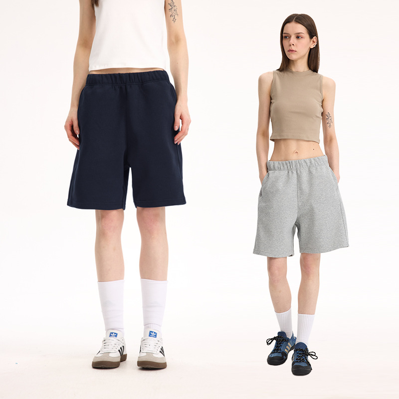 Air layer silhouette comfortable versatile shorts loose casual sweatpants shorts for men and women