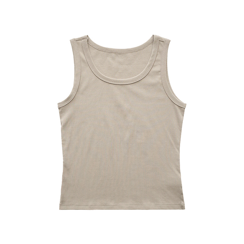 Shoulder slim fit Lycra cotton American style hot girl female skin-friendly solid color elastic basic top round neck short-sleeved T-shirt