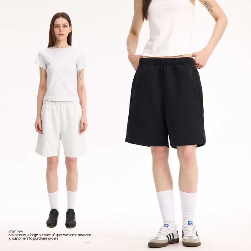 Air layer silhouette comfortable versatile shorts loose casual sweatpants shorts for men and women