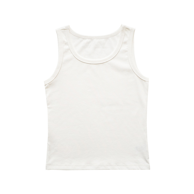 Shoulder slim fit Lycra cotton American style hot girl female skin-friendly solid color elastic basic top round neck short-sleeved T-shirt