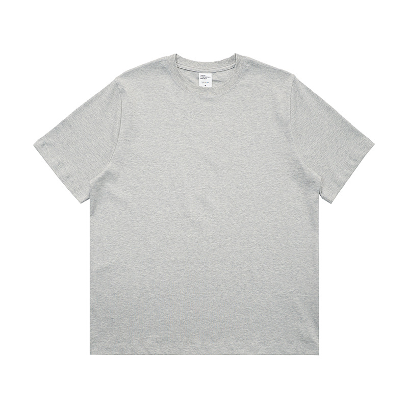 Long-staple cotton old money style straight shoulder cool solid color T-shirt for men