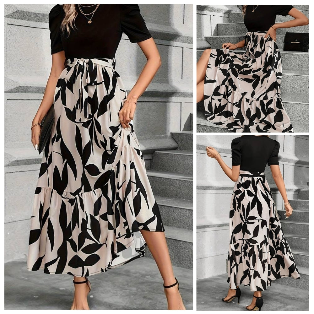 Floral print dress for women, perfect for summer days and hot weather.