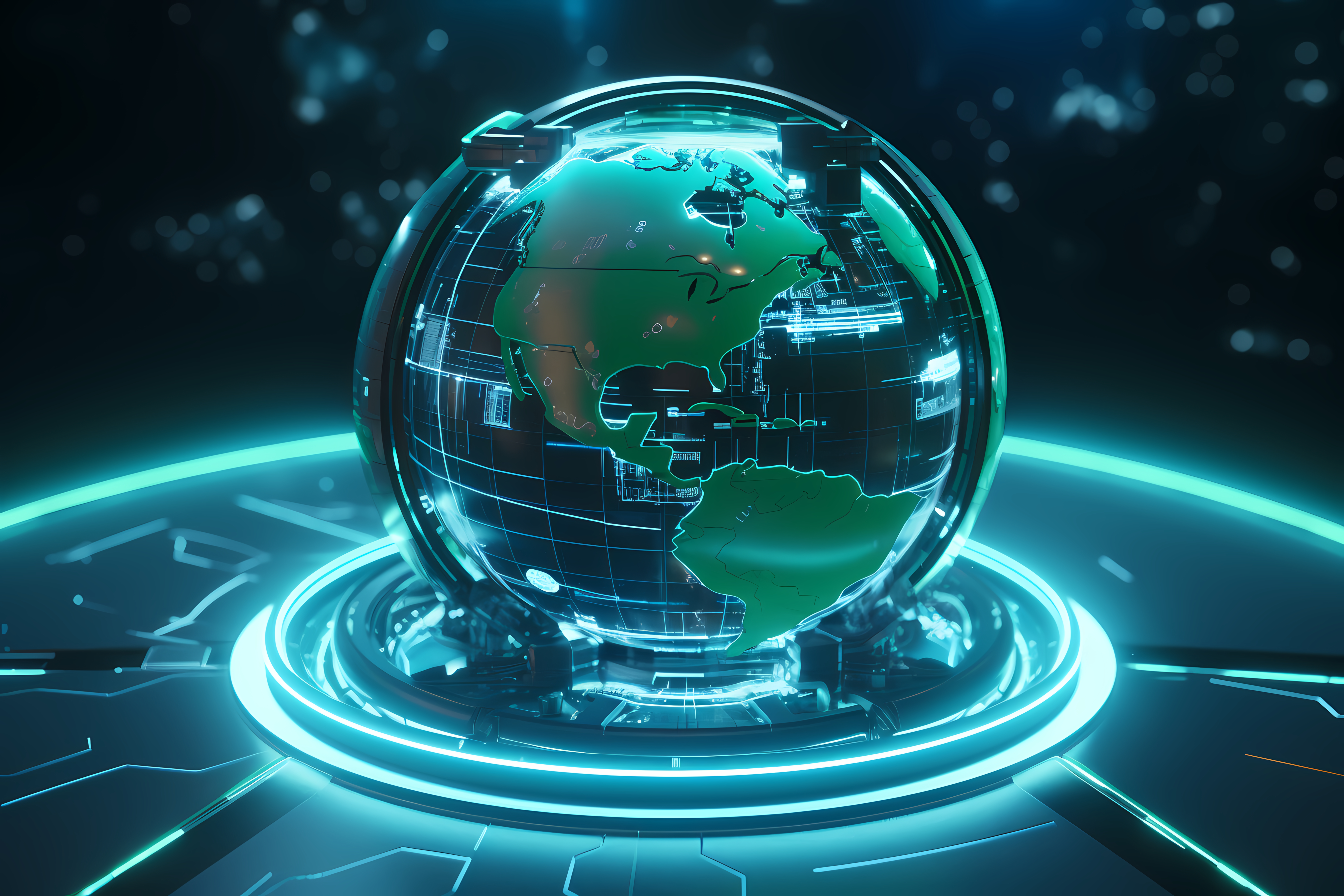 Futuristic-view-high-tech-earth-planet