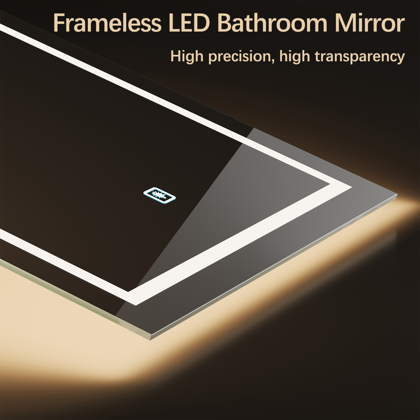 ULIESC 24"x 32" LED Bathroom Mirror with Lights, Wall Mounted Lighted Vanity Mirror with 3 Color Dimmable Lighting for Bathroom