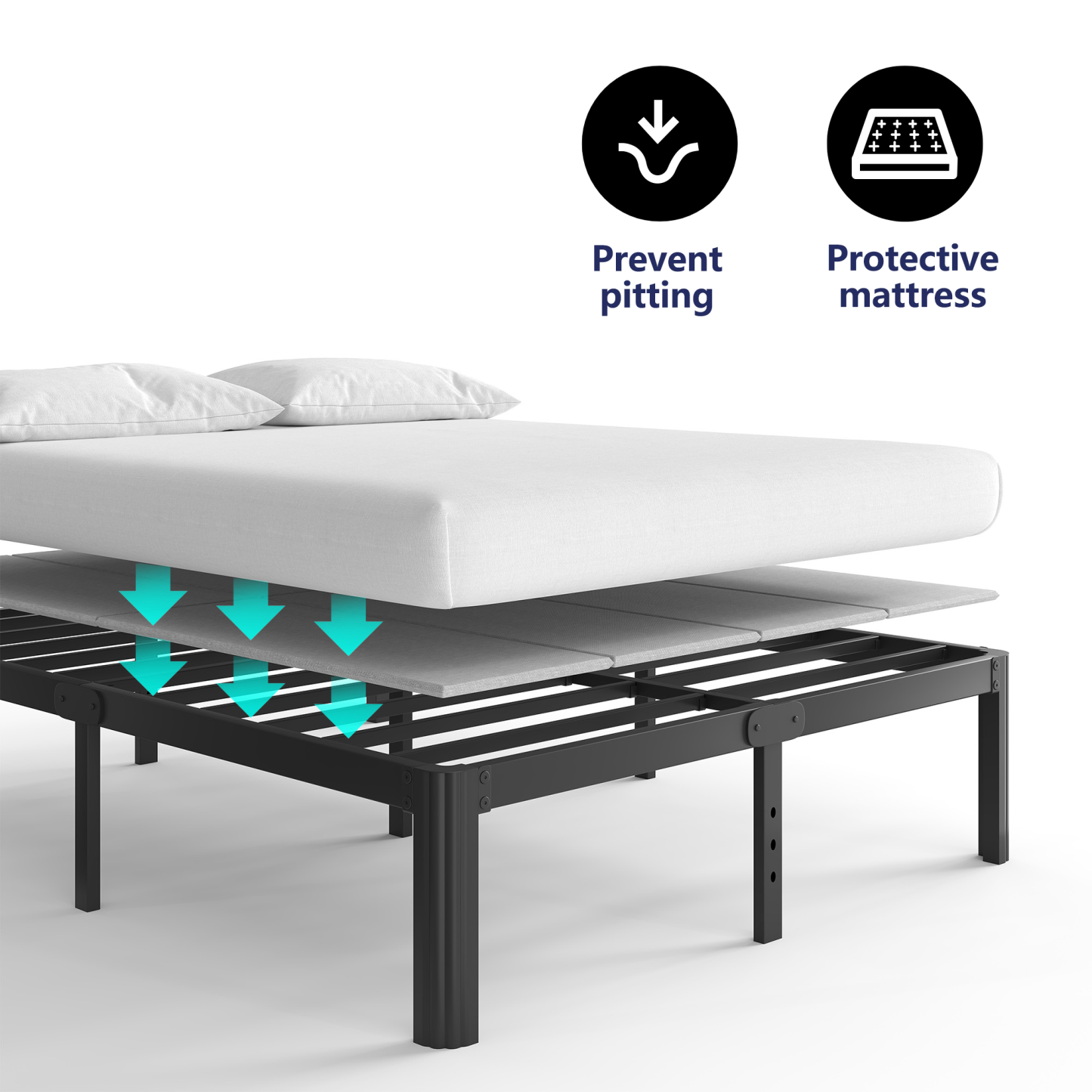 ULIESC 8mm Bunkie Board Queen Size, Fully Assembled, Low Profile Bed Support