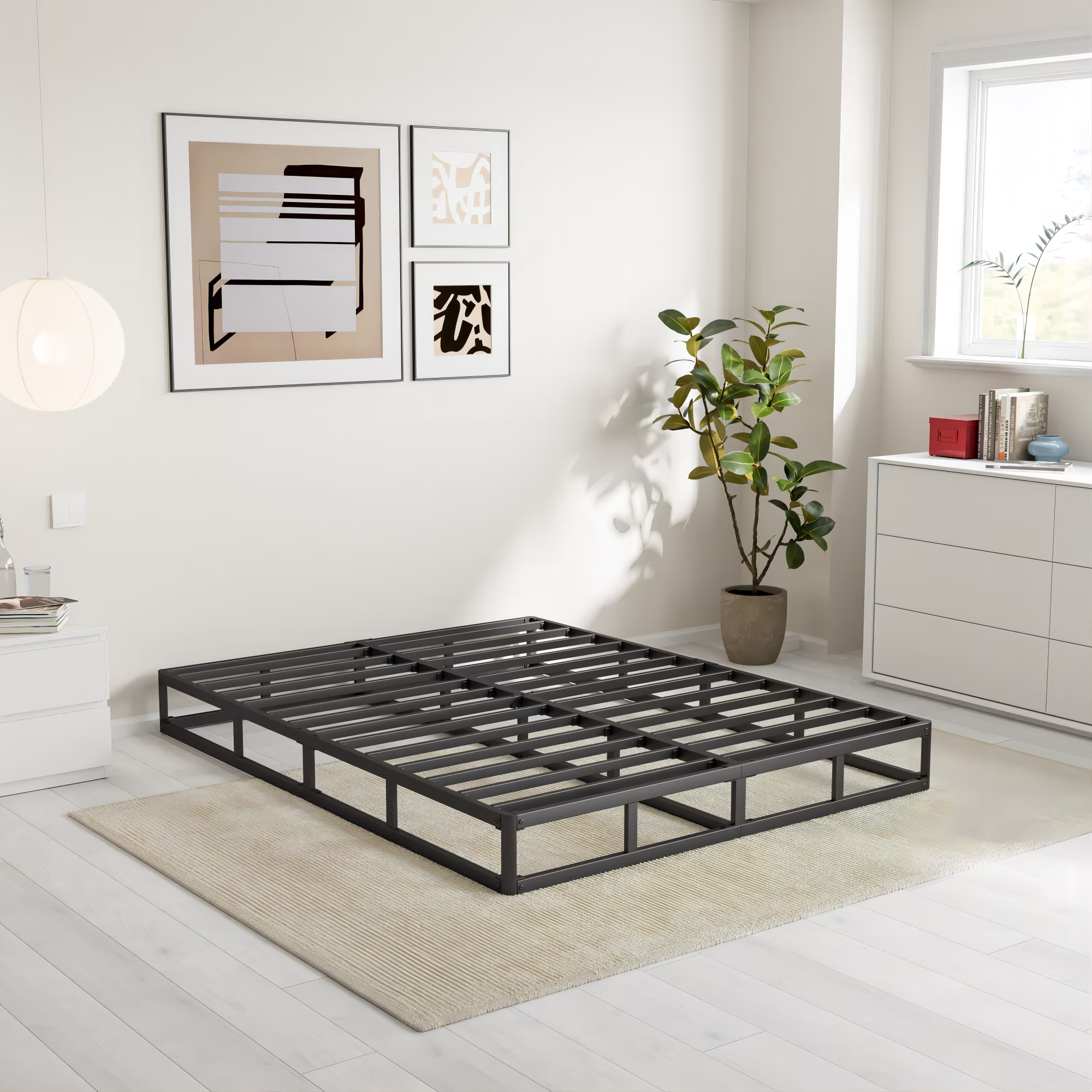 ZIYOO 4 Inch Metal Box Spring, Heavy - Duty Mattress Foundation,Full Size