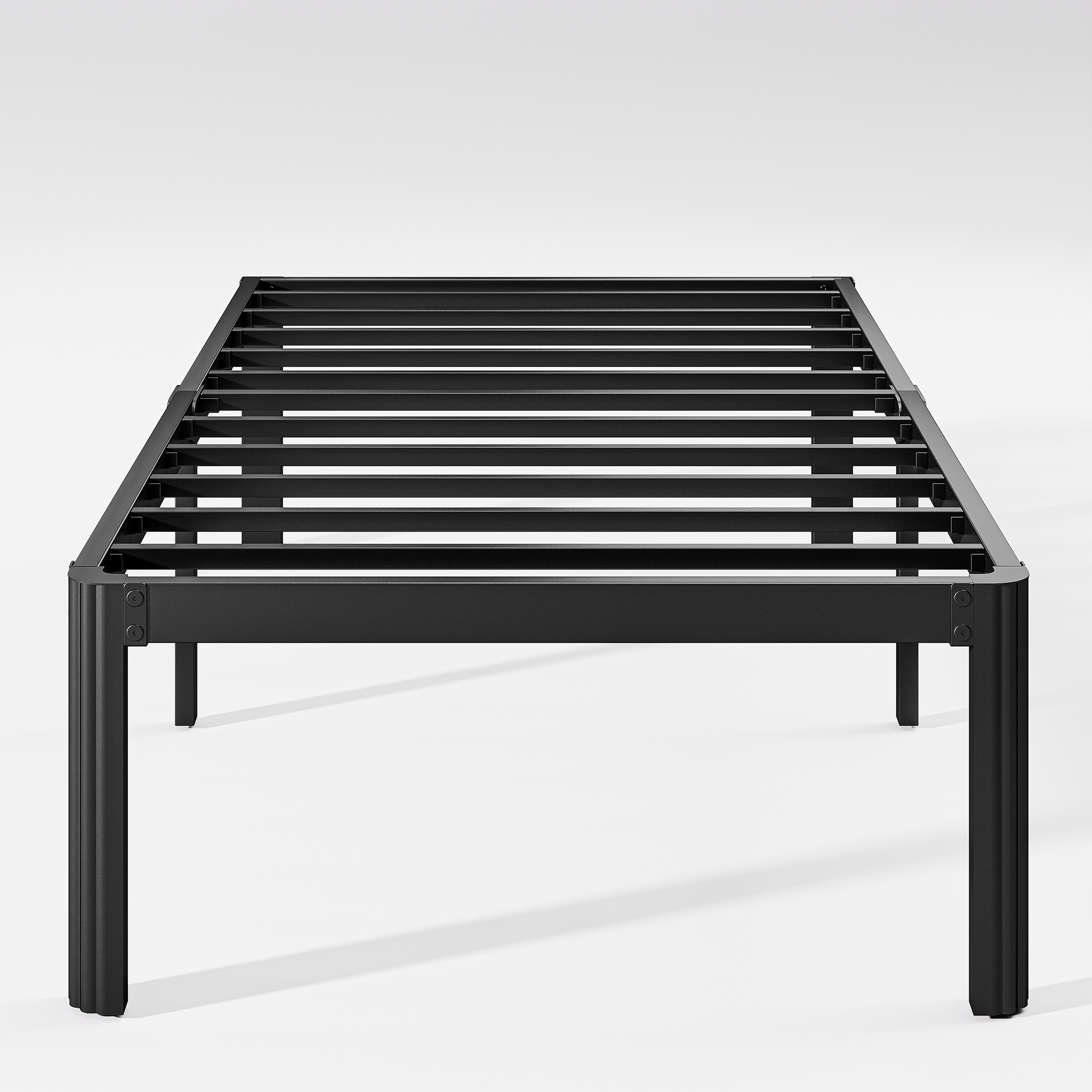 ULIESC 16 Inch High Twin Bed Frame No Box Spring Needed, Heavy Duty Metal Platform Bed Frame Twin with Round Corners, Easy Assembly and Noise-Free, Black