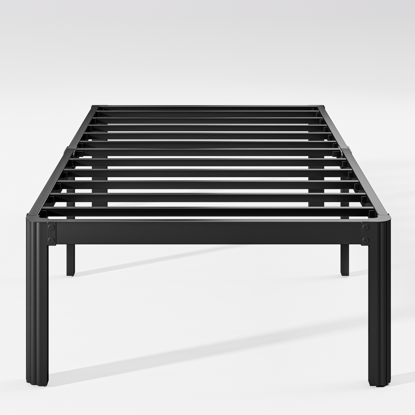 ULIESC 16 Inch High Twin Bed Frame No Box Spring Needed, Heavy Duty Metal Platform Bed Frame Twin with Round Corners, Easy Assembly and Noise-Free, Black
