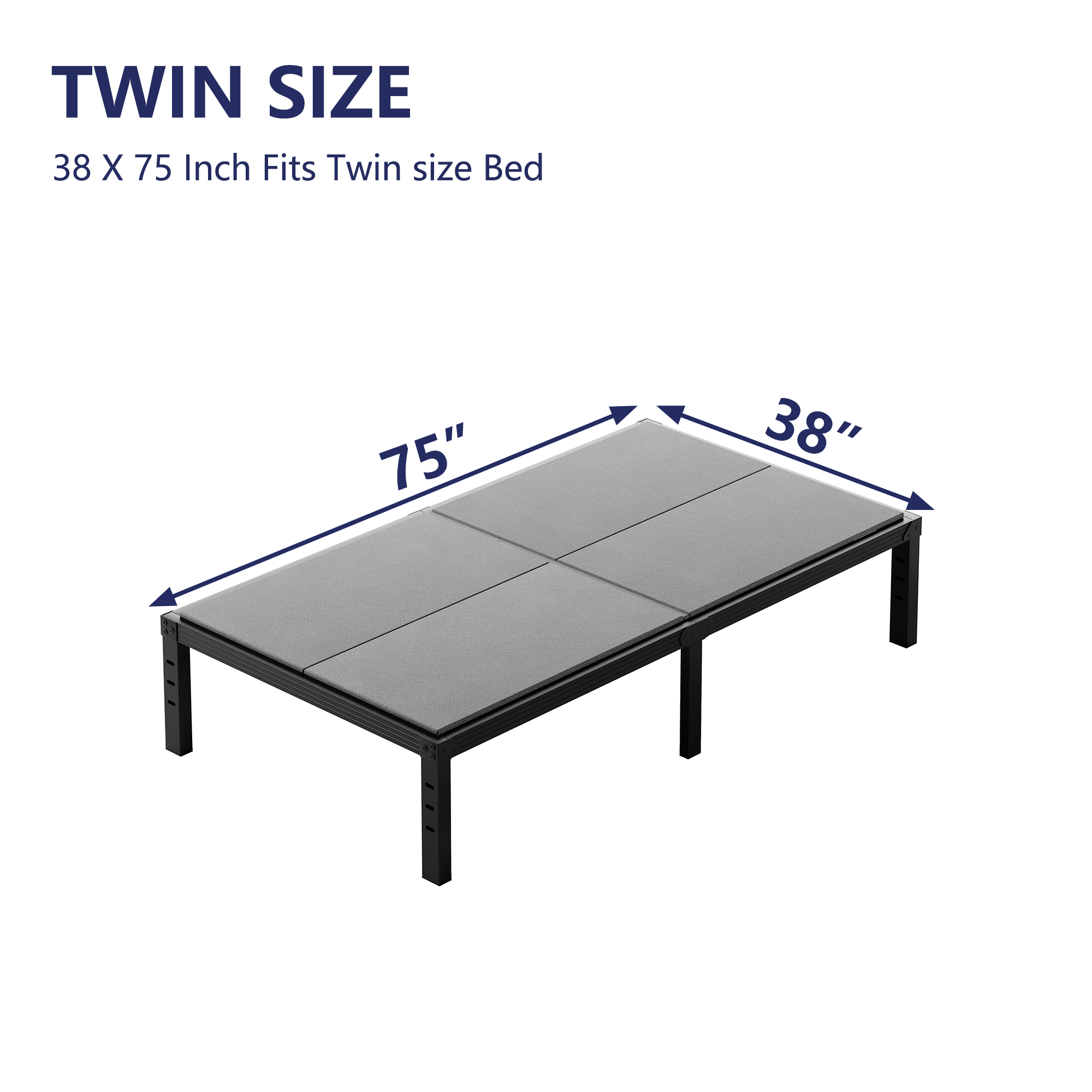 ULIESC 8mm Twin Size Bunkie Board, Fully Assembled Low Profile Mattress Support