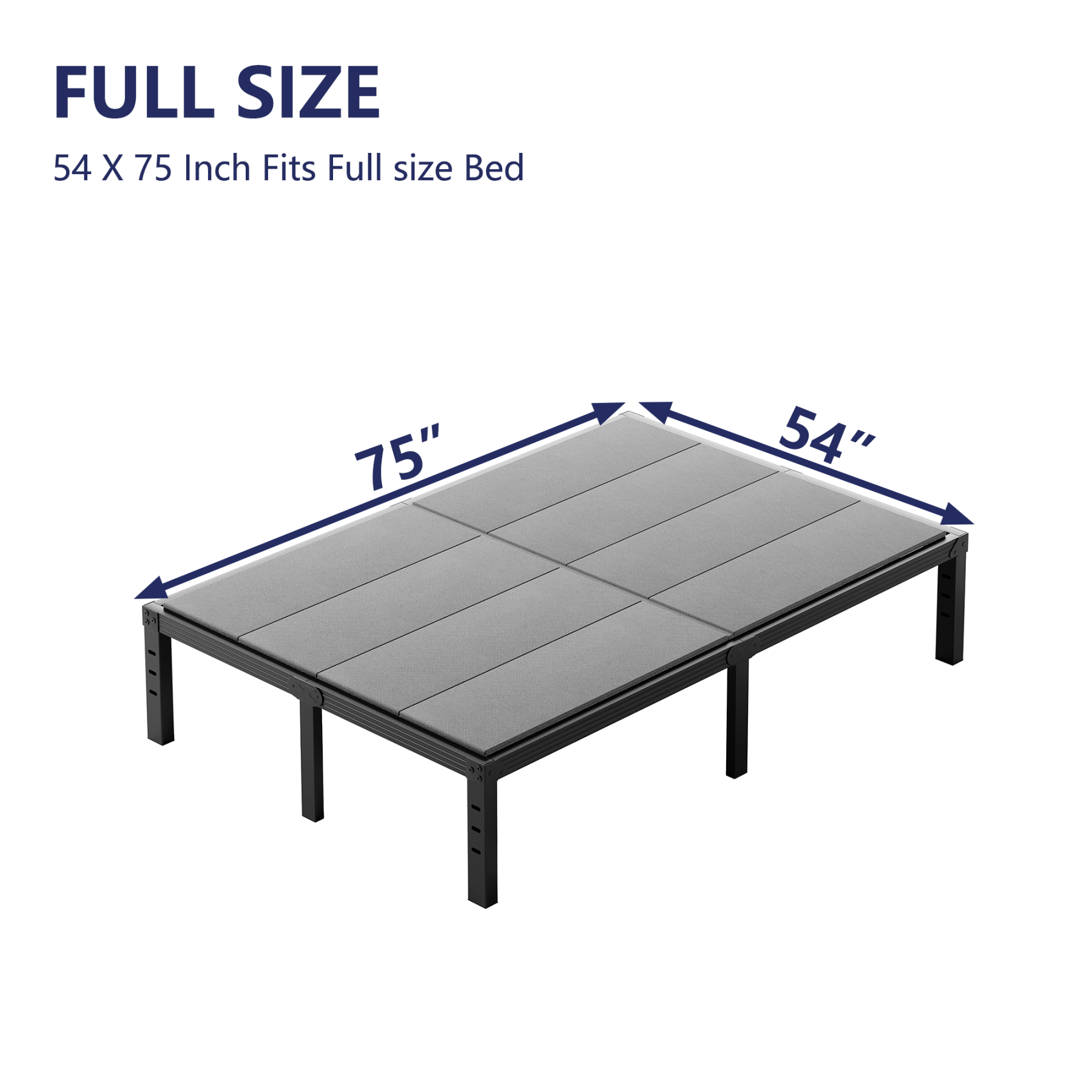 ULIESC 8mm Full Size Bunkie Board, Fully Assembled Low Profile Mattress Support