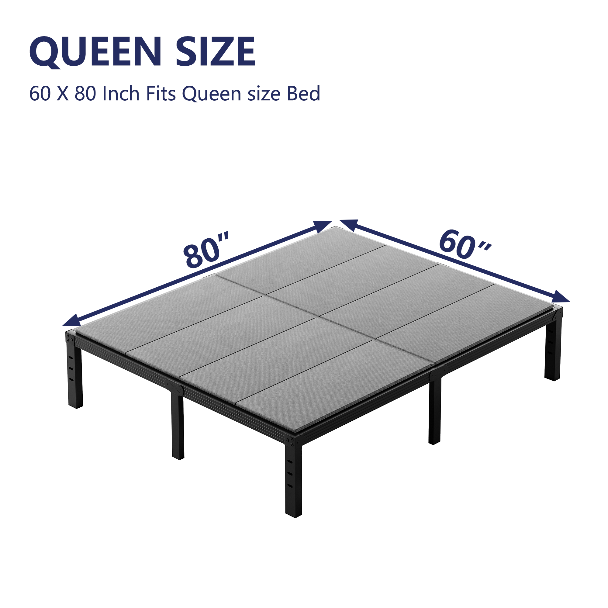 ULIESC 8mm Bunkie Board Queen Size, Fully Assembled, Low Profile Bed Support