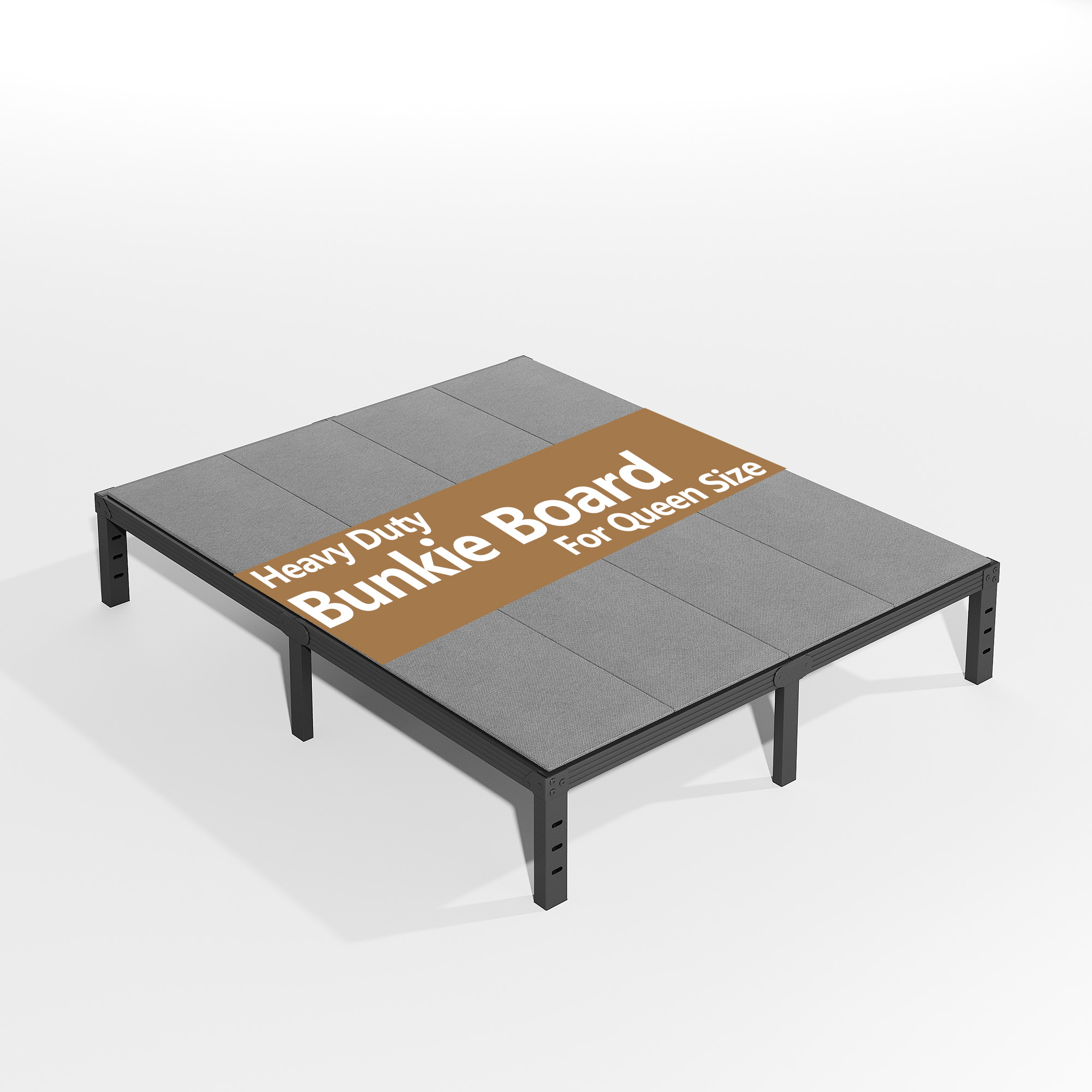 Siblance Heavy Duty Queen Bunkie Board, Low Profile Mattress Support Board, Fully Assembled Bed Support