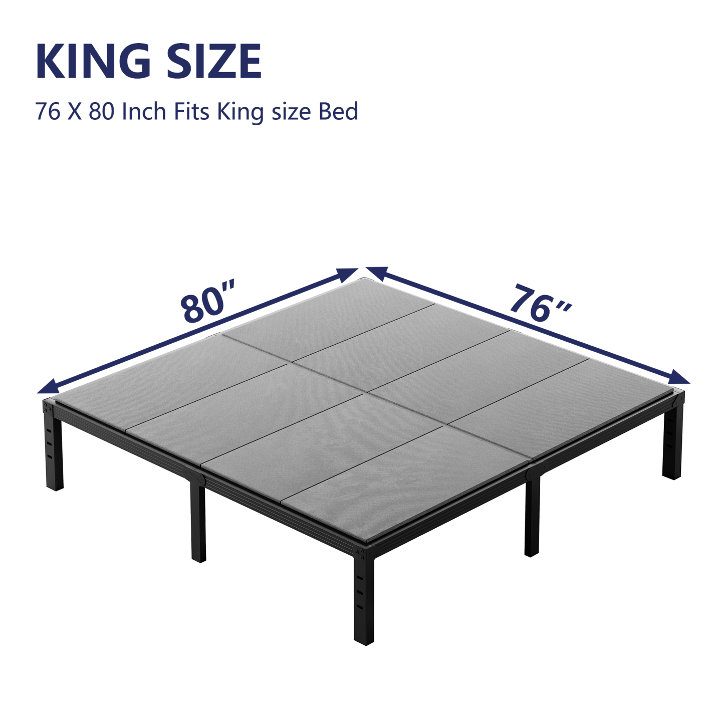 ULIESC 8mm King Size Bunkie Board, Fully Assembled Low Profile Mattress Support