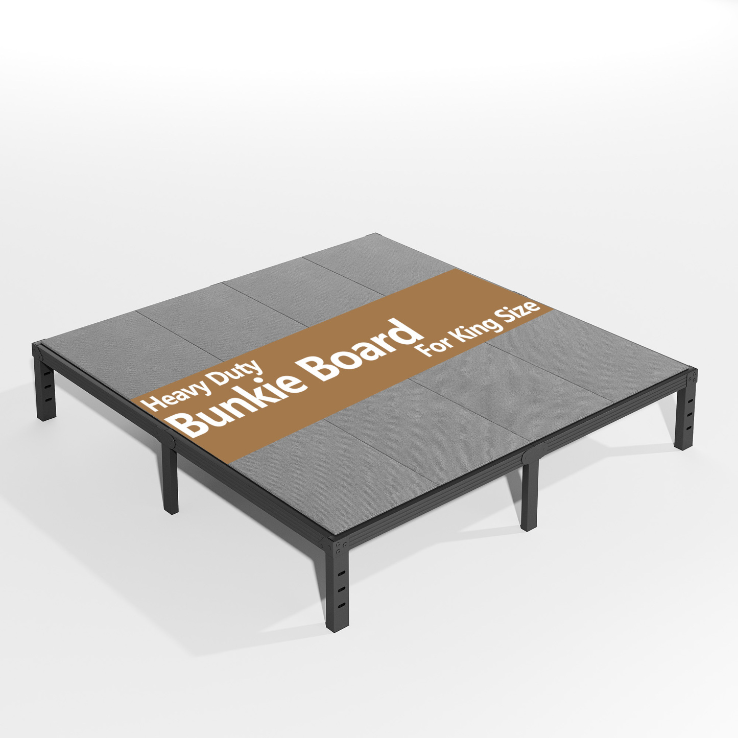Siblance Heavy Duty King Bunkie Board, Low Profile Mattress Support Board, Fully Assembled Bed Support