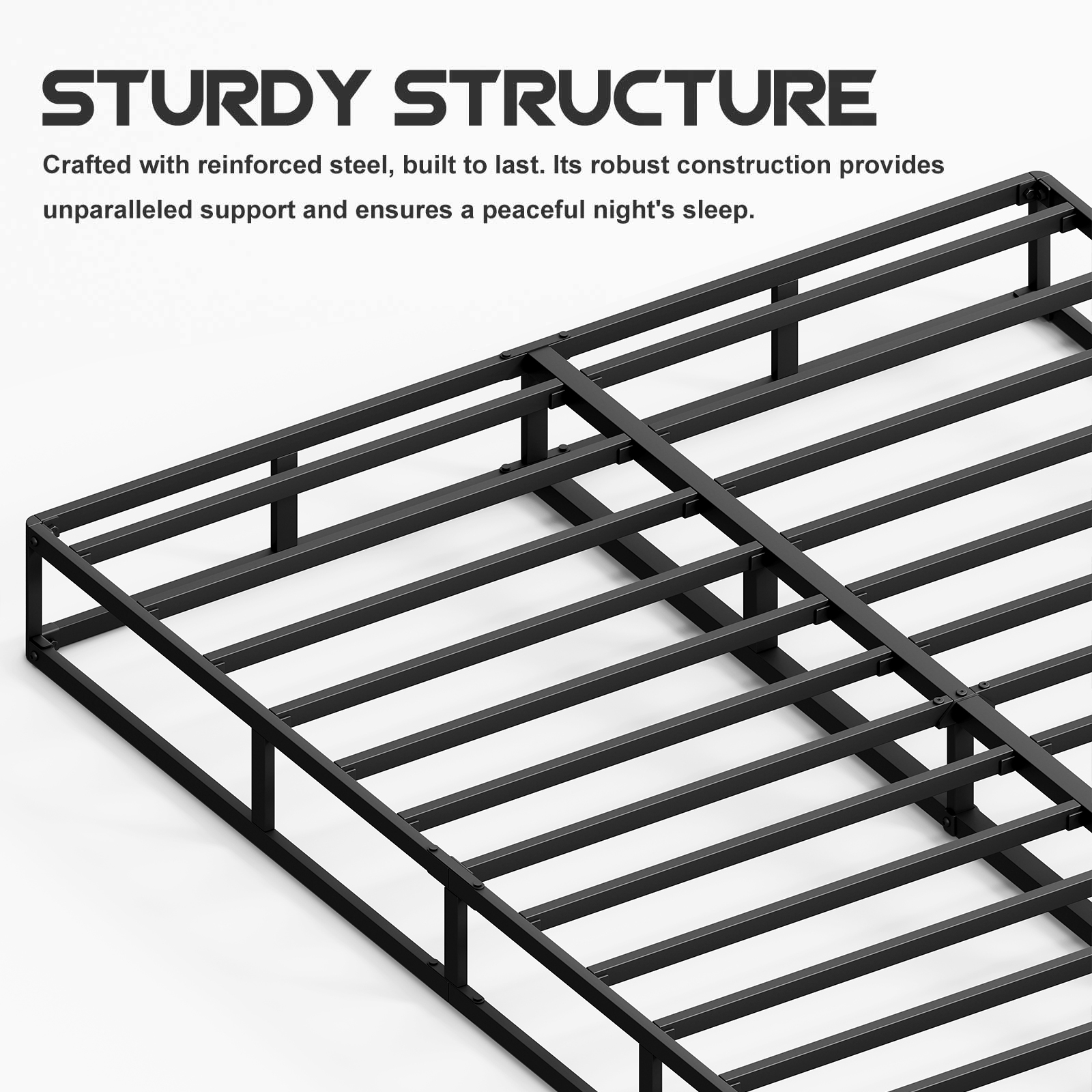 ULIESC 7 inch King Metal Box Spring, Sturdy Mattress Foundation, Fabric Cover Included, Easy Assembly