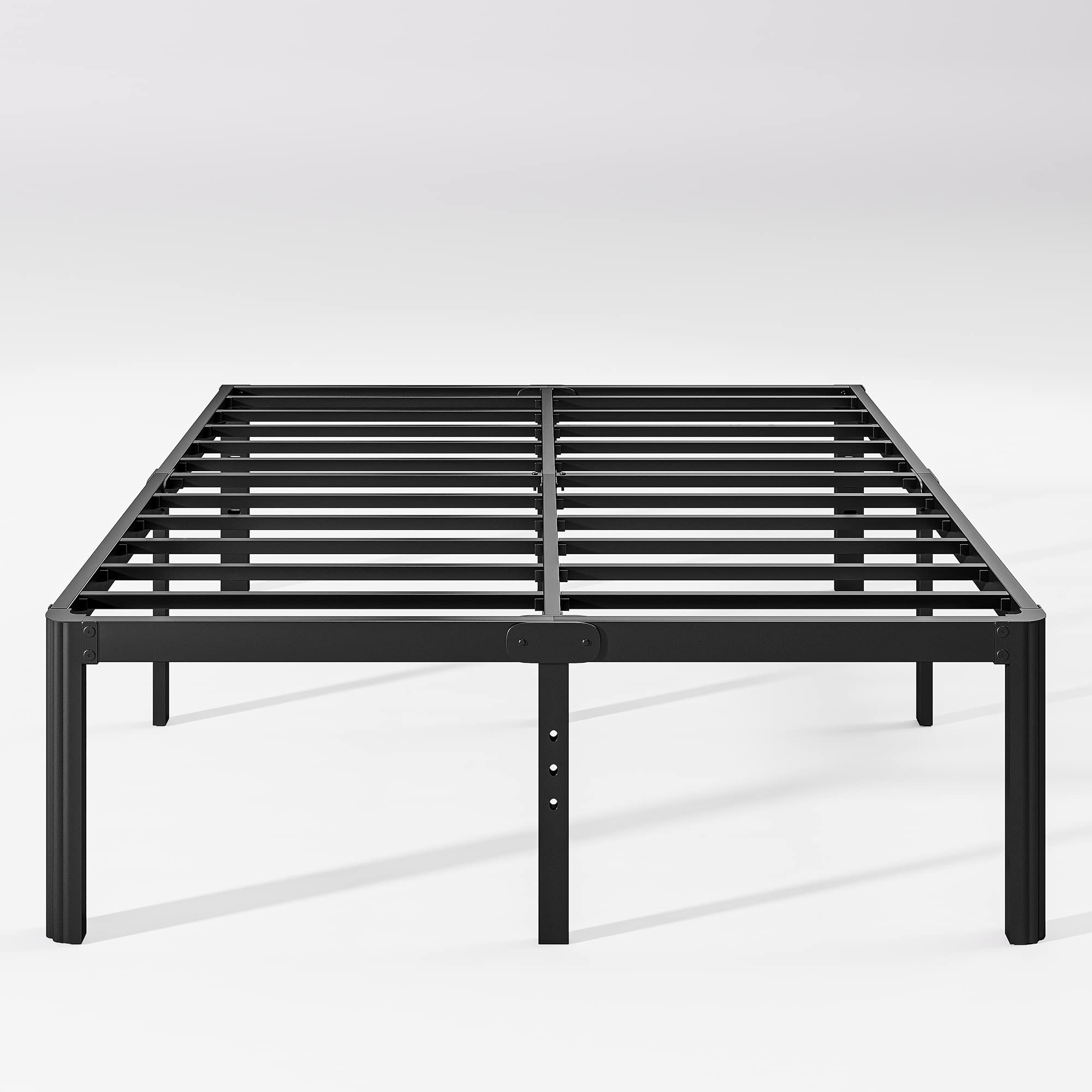 ULIESC 16 Inch High Full Bed Frame No Box Spring Needed, Heavy Duty Metal Platform Bed Frame Full with Round Corners, Easy Assembly and Noise-Free, Black