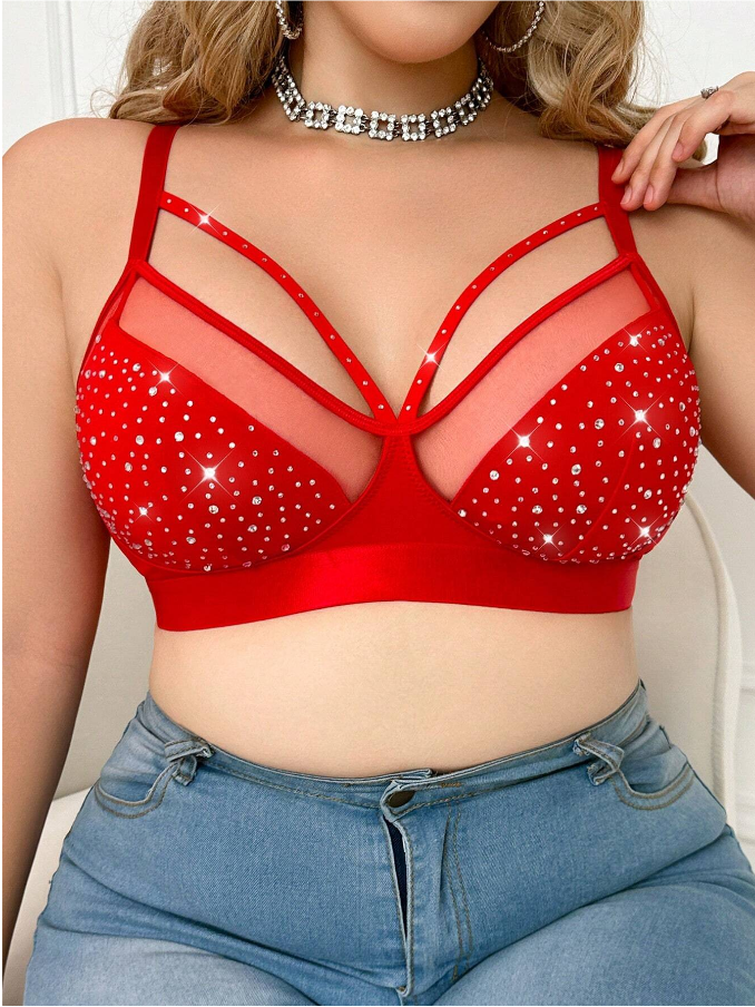 Triumph – (3 db-os szett) Varrás nélküli melltartó strasszokkal. 70% kedvezmény