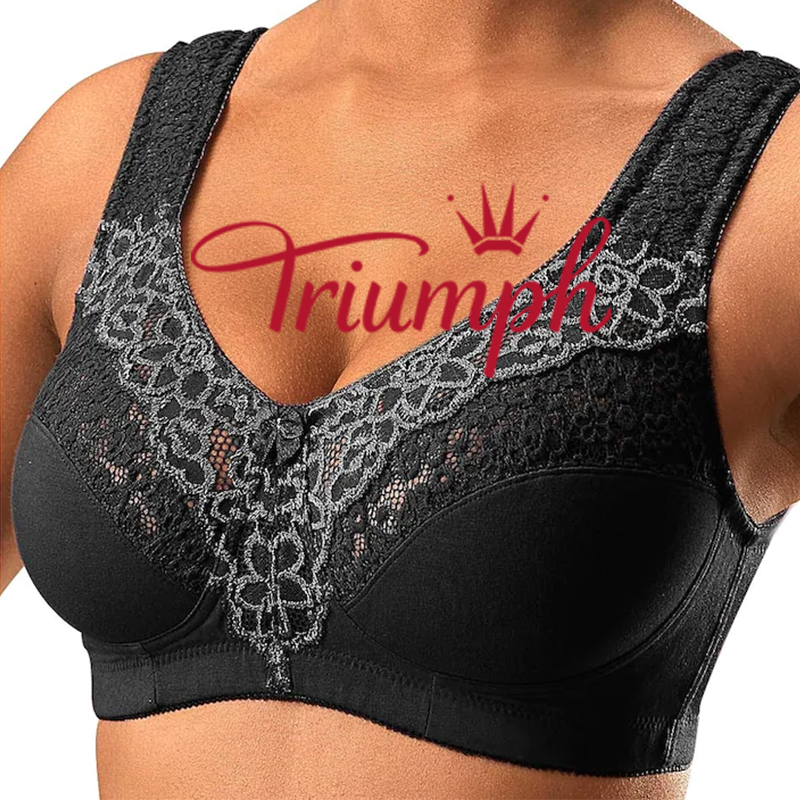 Triumph - 3 db. 💥Vezeték nélküli dombornyomott csipke melltartó