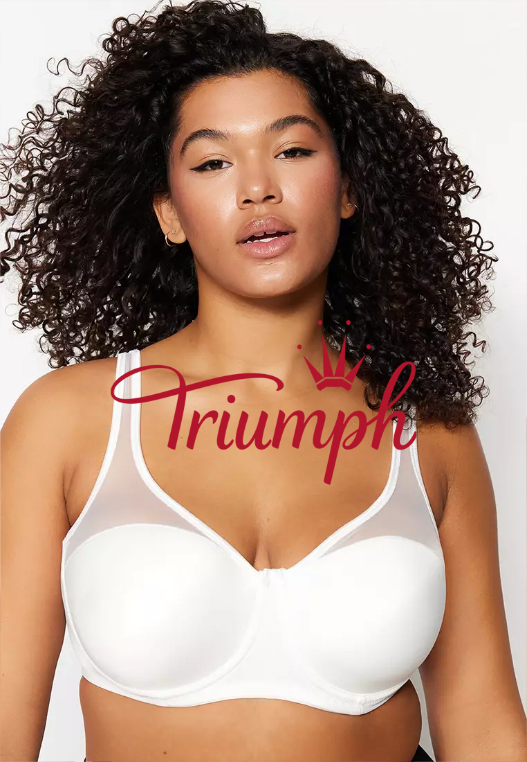 💖TRIUMPH 3 DB-Nagy méretű melltartó hálós részletekkel.