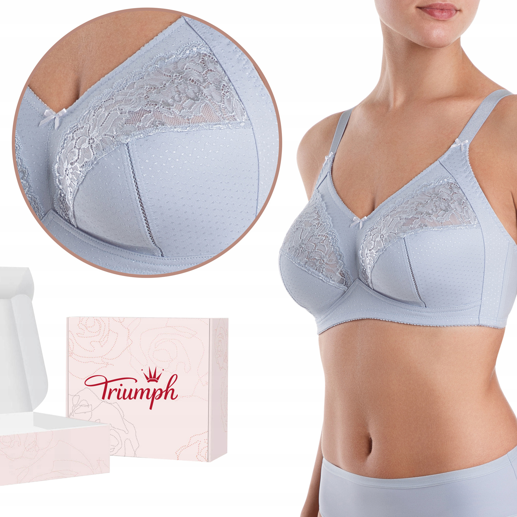 💖Triumph® ✨Διαφανές σουτιέν χωρίς ενίσχυση για μεγάλο στήθος
