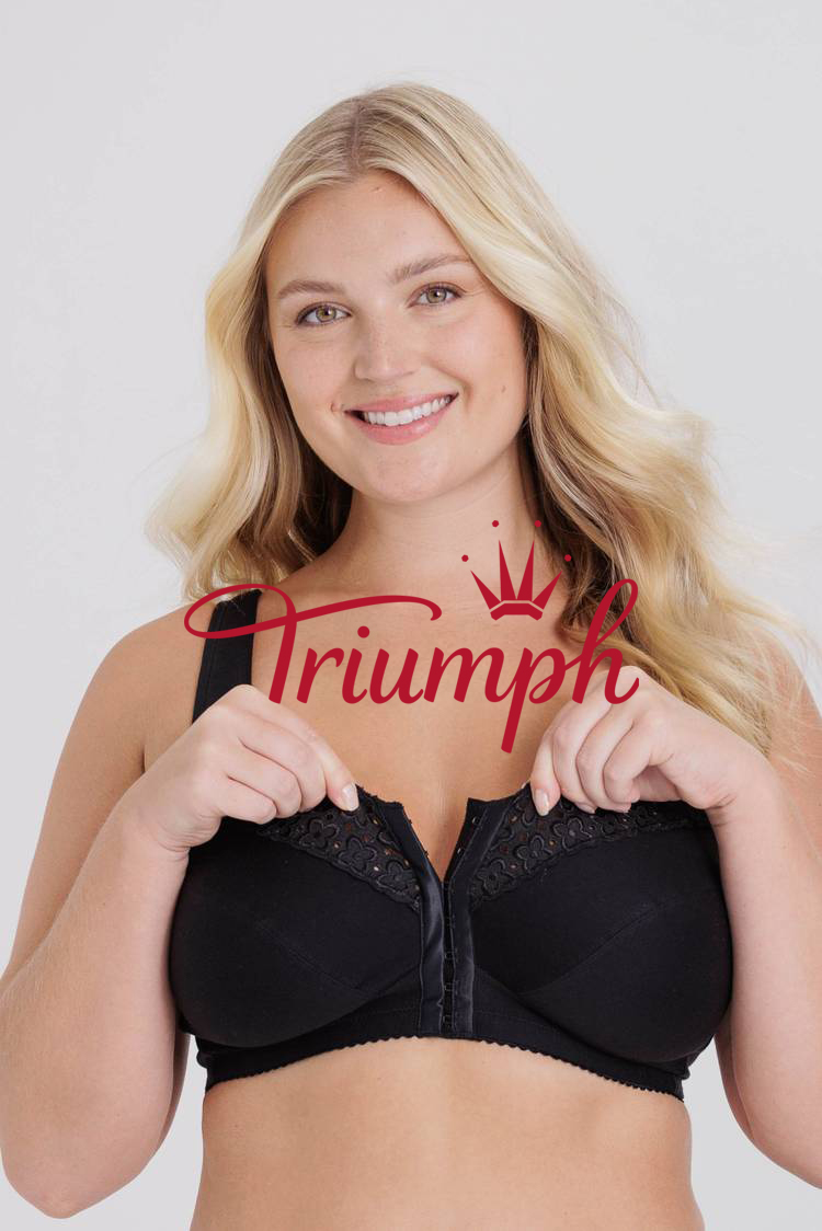 Triumph - 3 db (75A-110F) 💝Angol hímzés elöl záródó melltartó