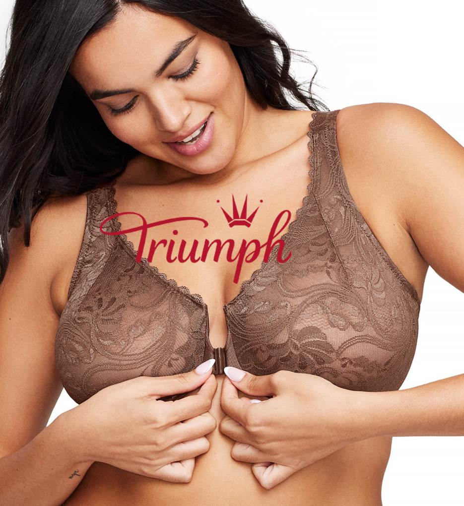 Triumph - 3 db. (75A-120F) 💝Stretch csipke elülső zárható melltartó