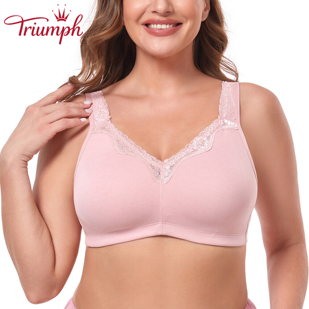TRIUMPH - 3 DB. 💥Női pamut nagyméretű melltartó