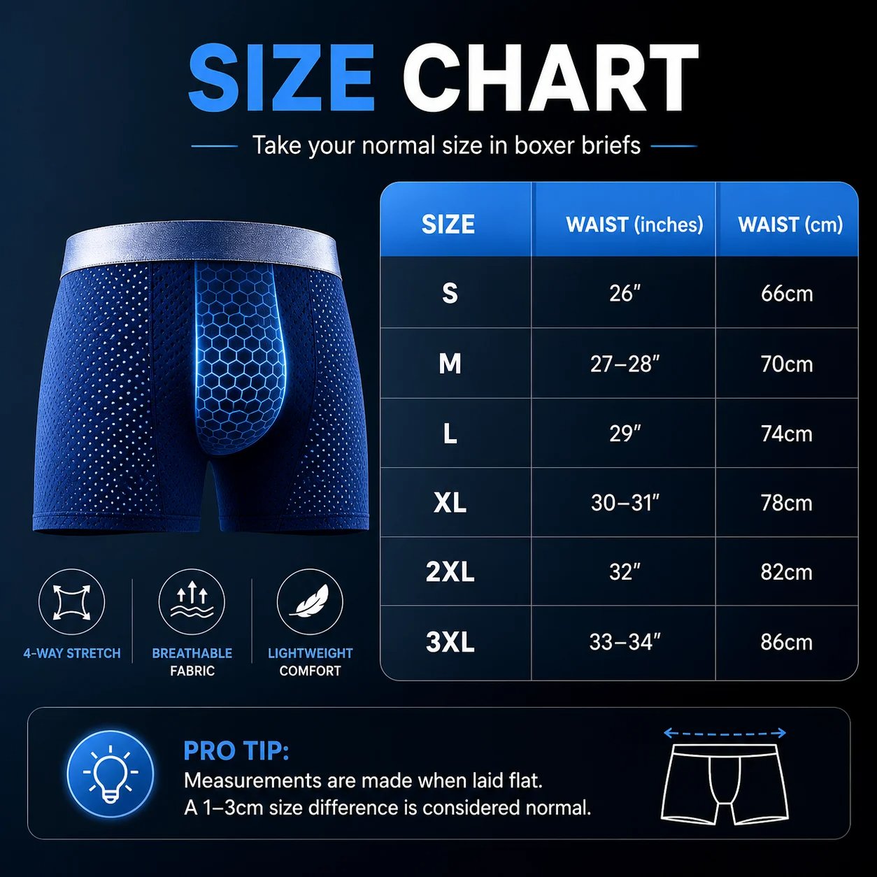 2026-OS KIÁRUSÍTÁS AirFlex™ Prémium Szivárgásmentes IceSilk Mesh Férfi Boxer Alsó