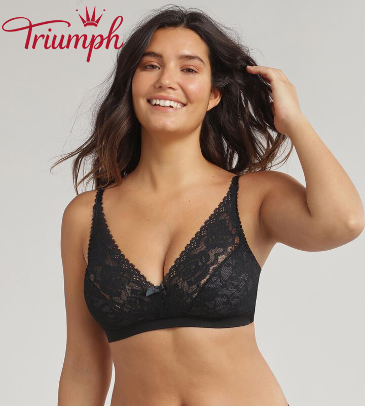 Triumph - 3db (75A-110F) 💝Virágos vezeték nélküli melltartó✨