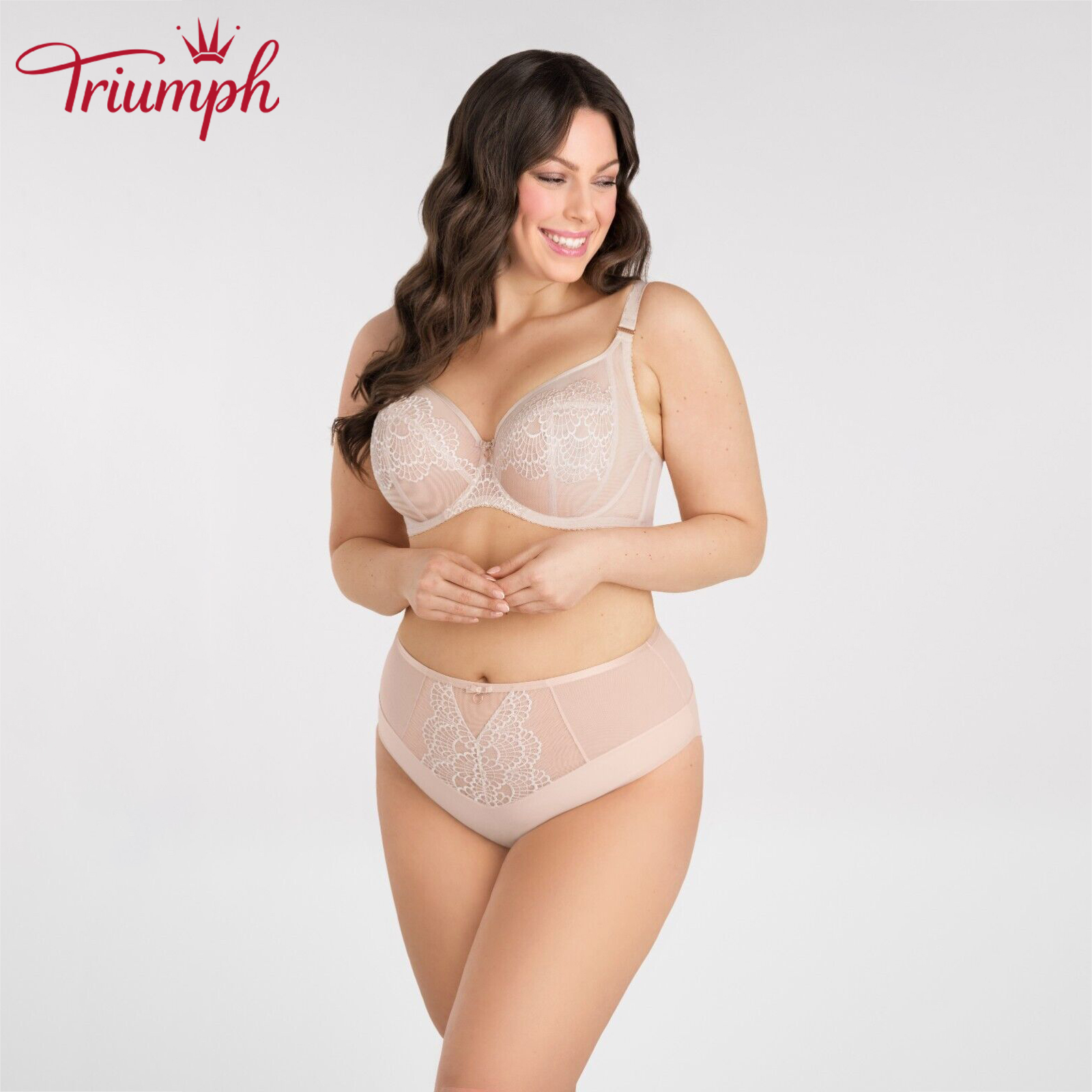 Triumph - (3 db) Női FÉLPUHA csipke melltartó