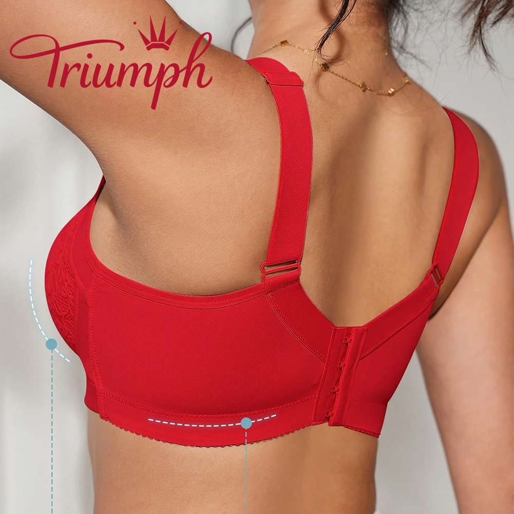 Triumph - (3 db) Puha és kényelmes csipkeszegélyű melltartó
