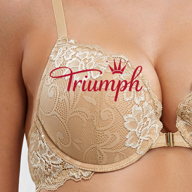 Triumph - 3 db. 💥Csipke elülső záródású Push Up melltartó