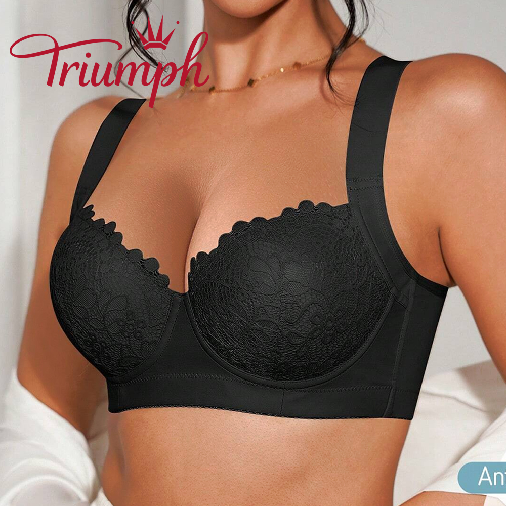 Triumph - (3 db) Puha és kényelmes csipkeszegélyű melltartó