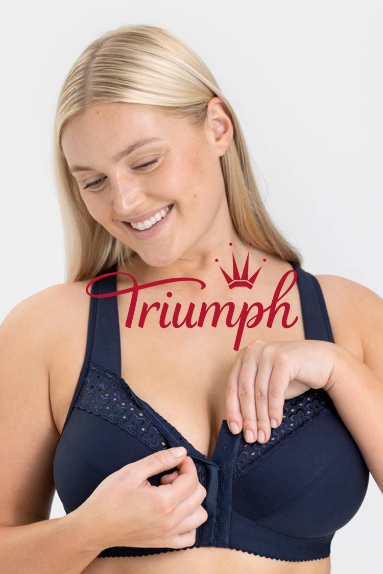 Triumph - 3 db (75A-110F) 💝Angol hímzés elöl záródó melltartó