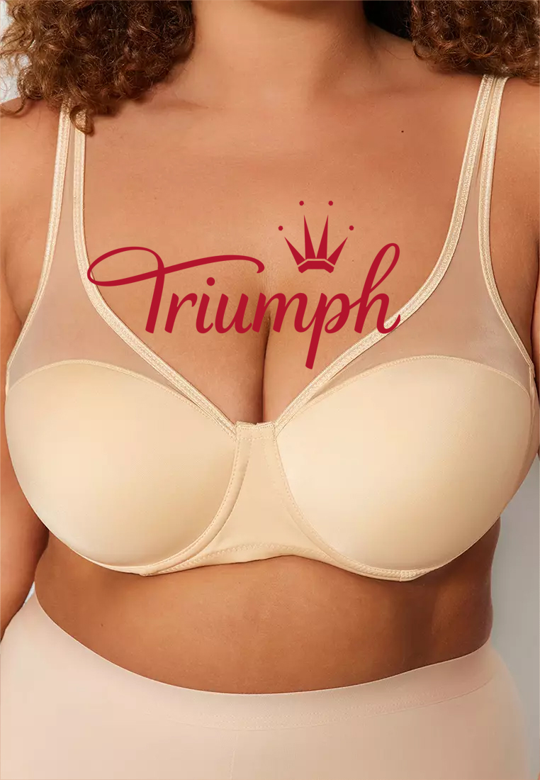 💖TRIUMPH 3 DB-Nagy méretű melltartó hálós részletekkel.
