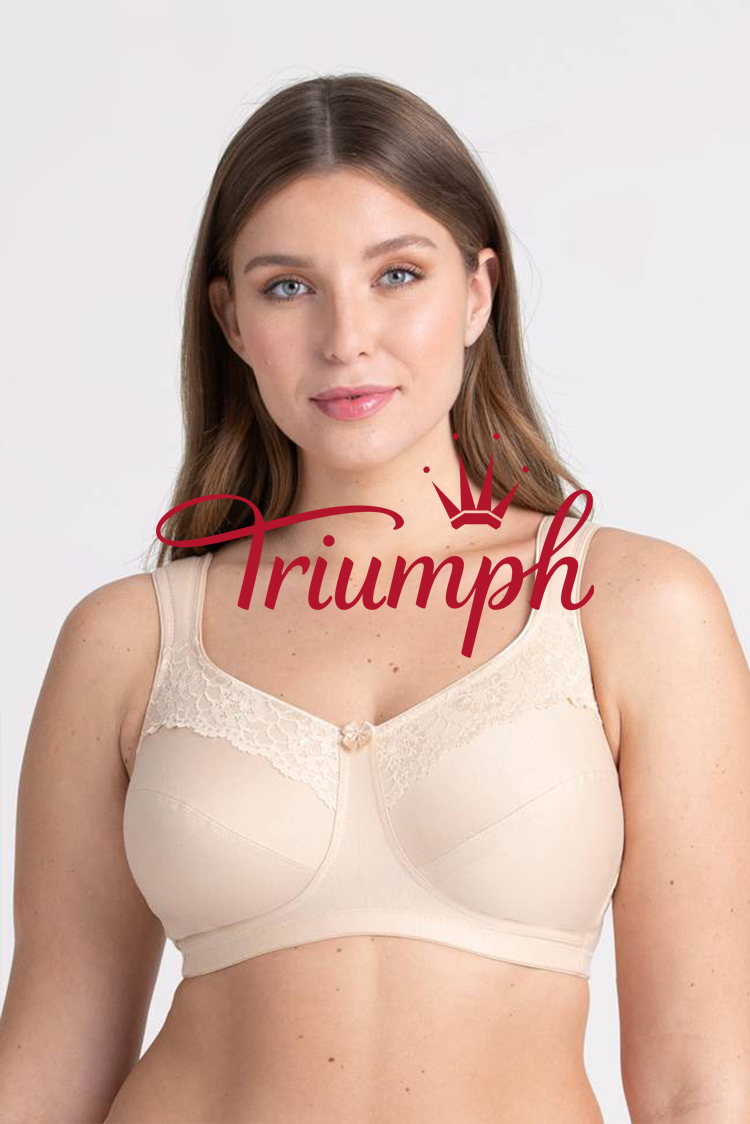 Triumph - 3db (75A-110F) 💝Vezeték nélküli pamut alsónemű✨